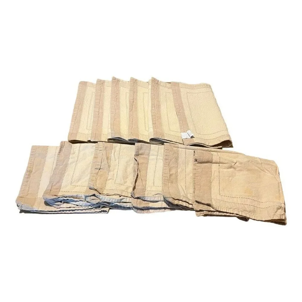 Beach Sand Color Pier 1 Imports Place Mats (6) And Napkins (6) Tan Brown Lot Set
